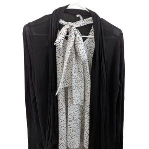 Cute Animal Print with Tie - Business Casual Top. *BONUS* Free Cardigan